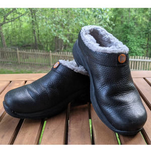 merrell sheepskin lined clogs